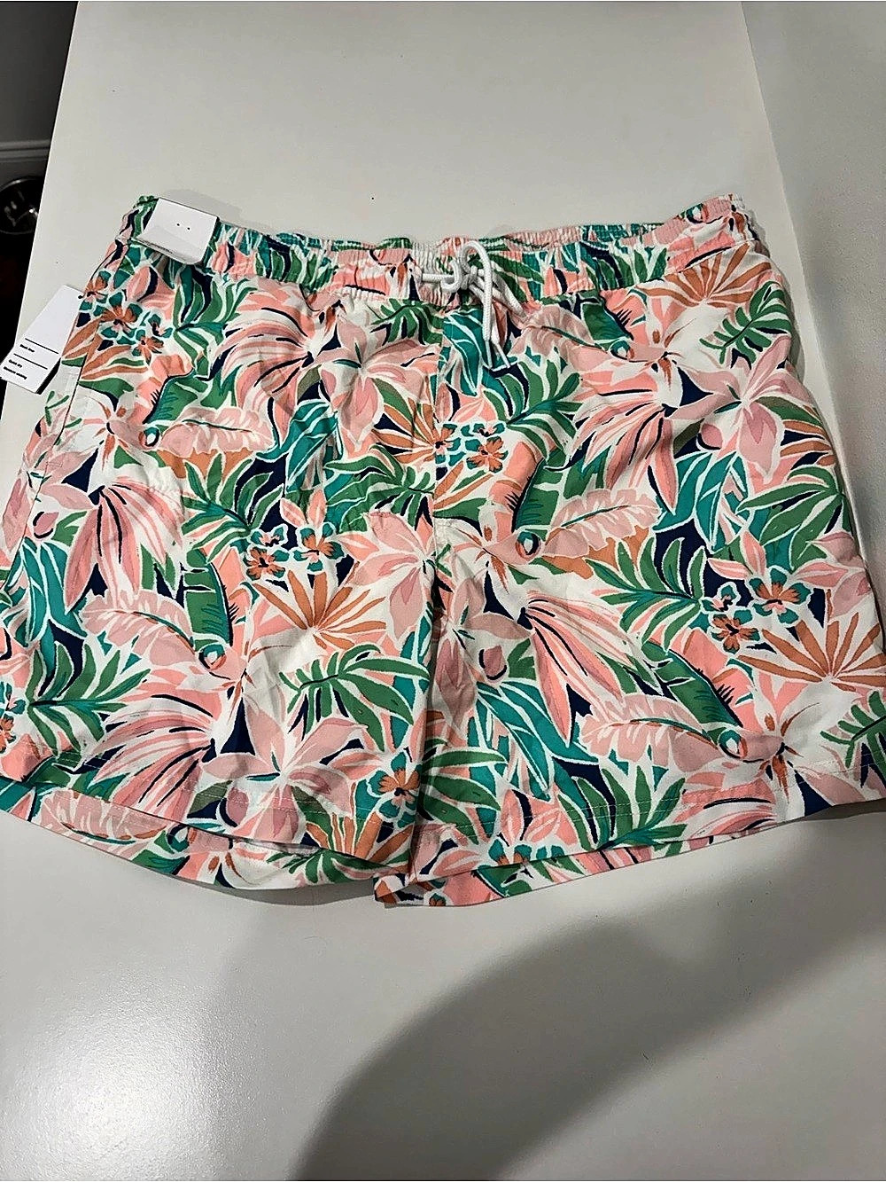 Floral Swim Trunks in Pink & Green NWT